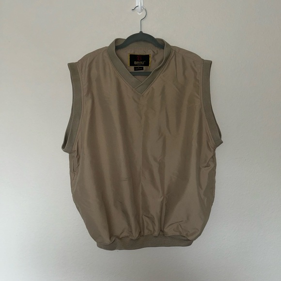 Baru Tan Vest Men’s Size‎ Large Sports Golf Casual Fall - Picture 1 of 6